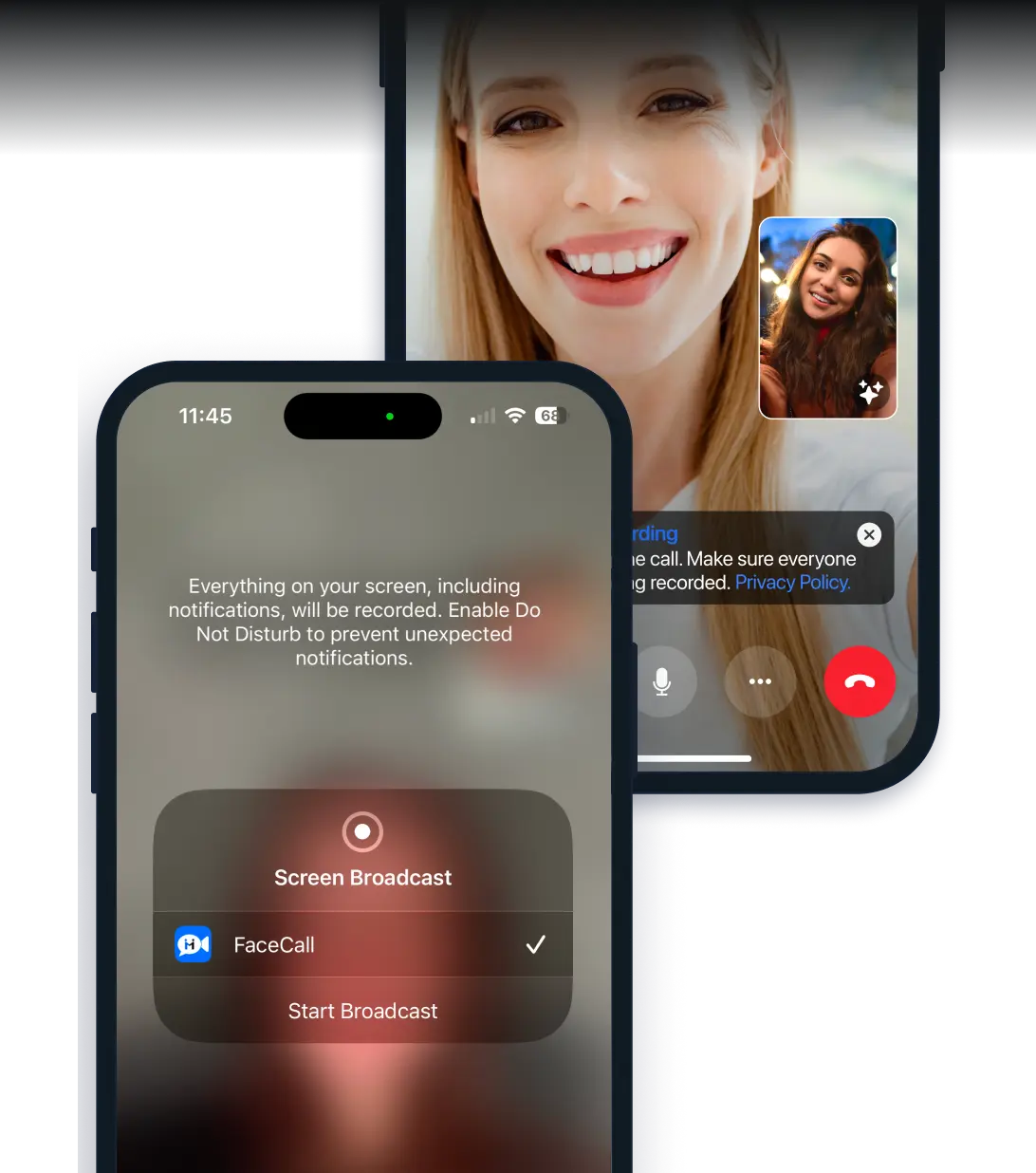 Screen sharing & Call recording